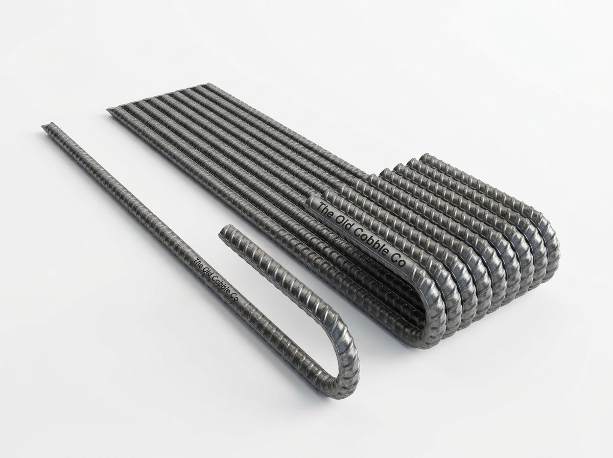 Galvanized J-Hook Ground Stakes 12 in 10pk | Old Cobble Co.
