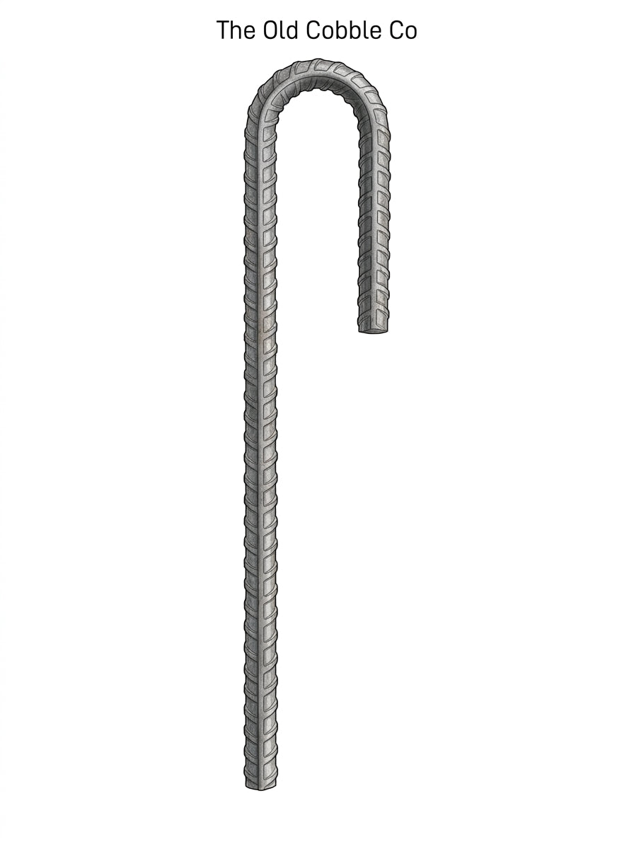 Galvanized J-Hook Ground Stakes 12 in 10pk | Old Cobble Co.