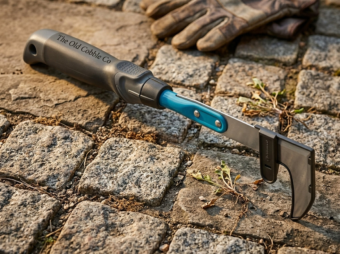 The Old Cobble Co. Hand Patio Joint Weeder with Blade Guard